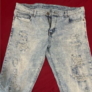 Blue Colorwashed Jeans